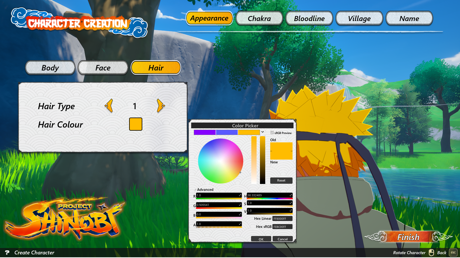 Character Creation Hair